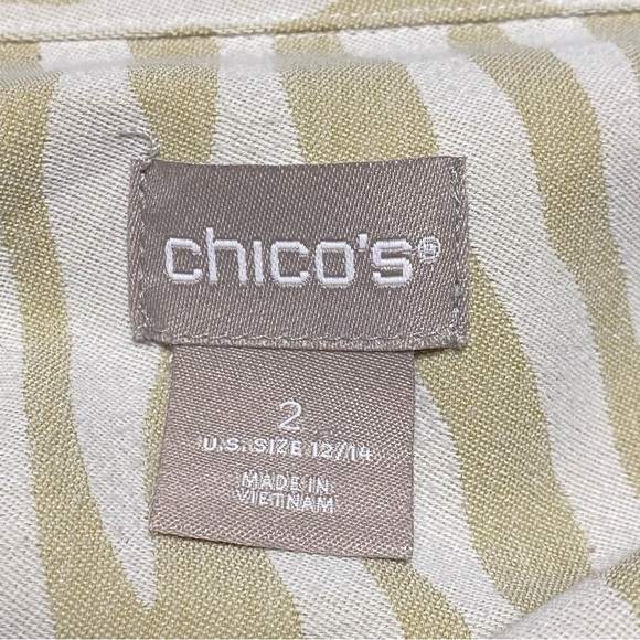 Chico’s Blouse Women’s Size 2/Large Zebra Print Long Sleeve Tunic Top Blouse - Picture 9 of 16